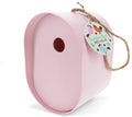 21cm Oval bamboo fibre Bird House - Pink