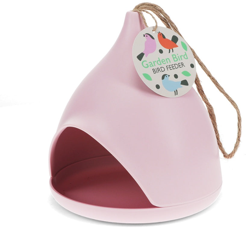 19.5cm Bamboo fibre bird feeder - Pink