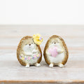 Hedgehog Pair Resin Ornaments 7cm