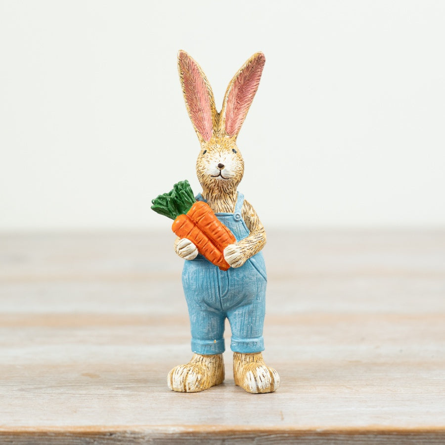 Jasper Rabbit with Carrots Figurine 14cm