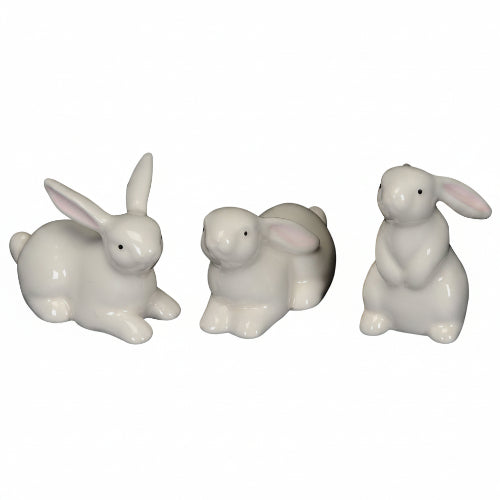 Set of 3 Bunny Figurines