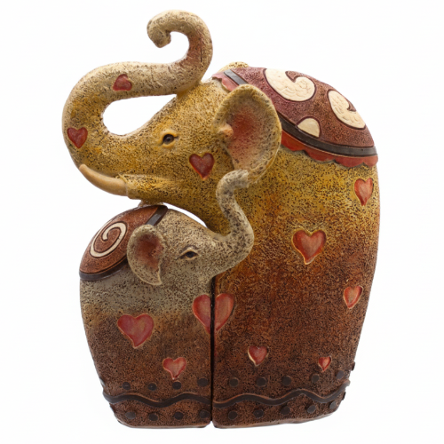 Elephant Pair - Resin Ornament