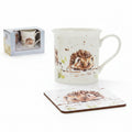 Country Life Hedgehog Mug & Coaster Set